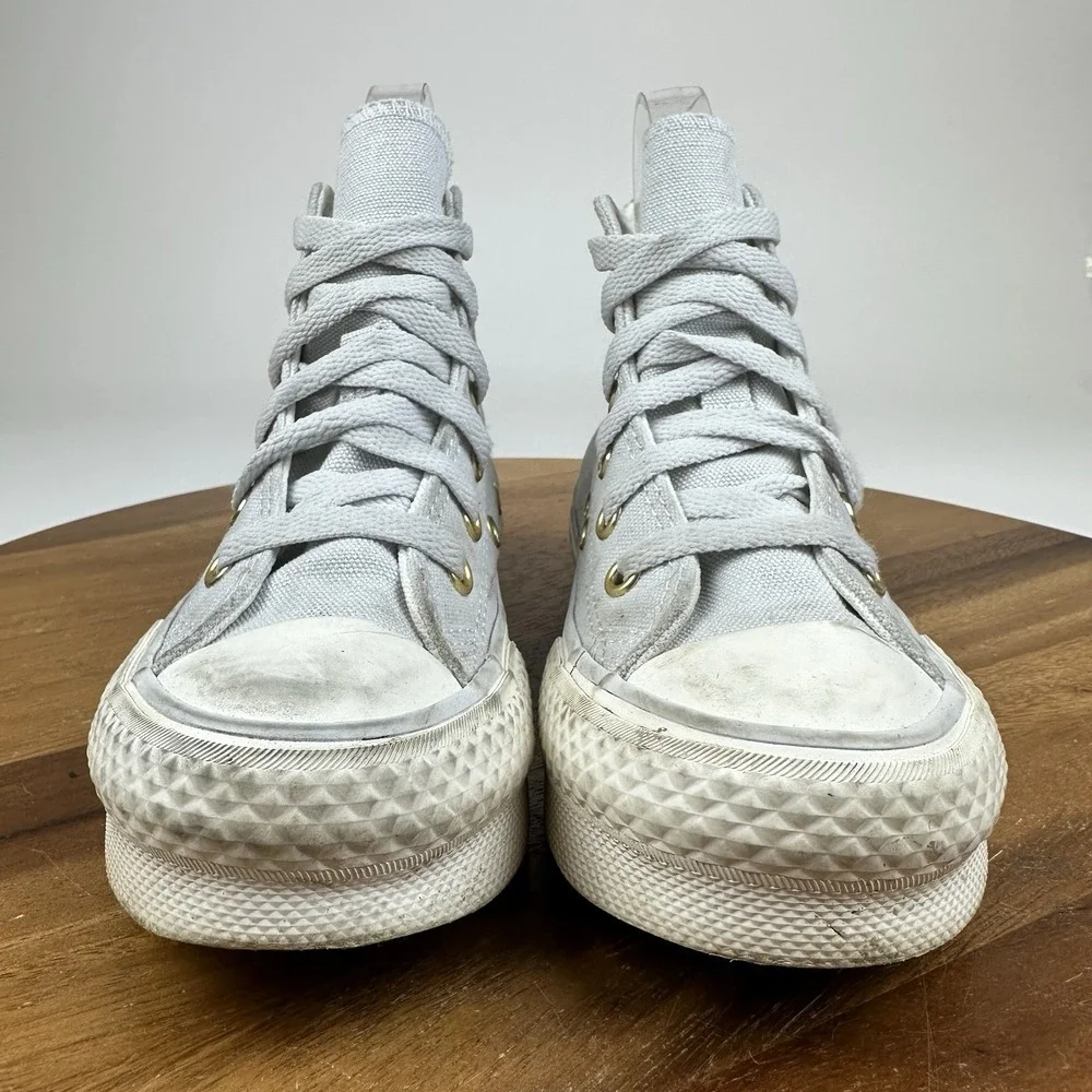 Little Kids Converse CTAS Lift Platform Blue Casual Hi Top Sneakers Size 12 C
